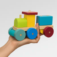 Tren de Madera- Mini Trochita -9 X 12 Cm- 1