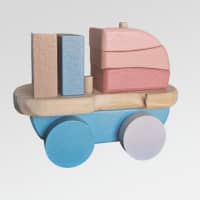 Mini Camión de Carga -15 X 12 Cm- Juguetes de Madera 3