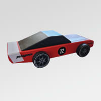 Auto de Madera - Dodge 1969 - Vintage - 25x 10 Cm- 2