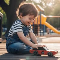 Auto de Madera - Dodge 1969 - Vintage - 25x 10 Cm- 3