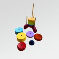 Cohete de Madera - 20 X 36cm - Juguetes Waldorf 4