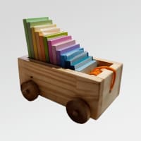Carrito Arcoíris -18 X 15 Cm- Bloques de Madera - 2