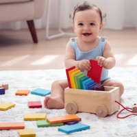 Carrito Arcoíris -18 X 15 Cm- Bloques de Madera - 4