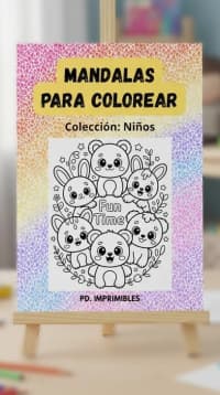 Mandalas P/niños - Colorear 80 Diseños Pdf Imprimible 1