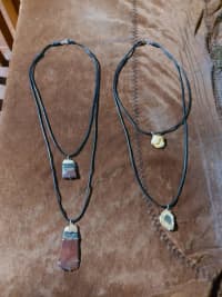 Collar Agata X2 u. Doble Cordon Bijou 2mm Negro 3