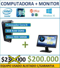 Computadora Completa Cpu, Monitor Led 19" Teclado/mouse 1