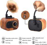 Mini Bocina Retro con Forma DE Gramófono 3