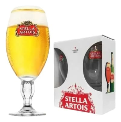 Pack X 2 Copas Stella Artois 300 ML Borde Dorado 3