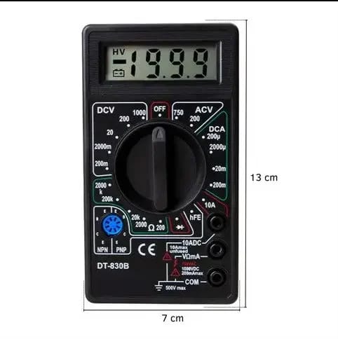 5tester Multímetro Digital Display Lcd Ac 700w con Cabl