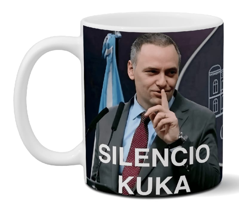 Taza de Ceramica Meme Silencio Kuka