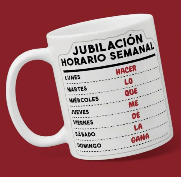 Taza de Cerámica Importada - Jubilación - Ideal Regalo