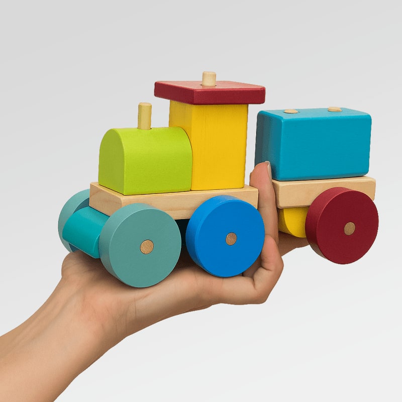 Tren de Madera- Mini Trochita -9 X 12 Cm-