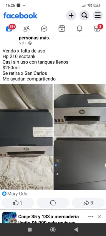 Impresora Hp210