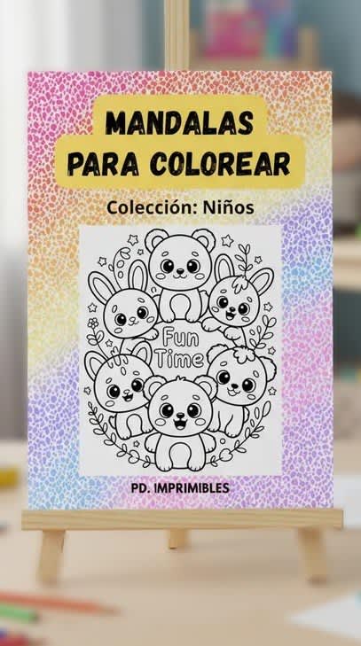 Mandalas P/niños - Colorear 80 Diseños Pdf Imprimible