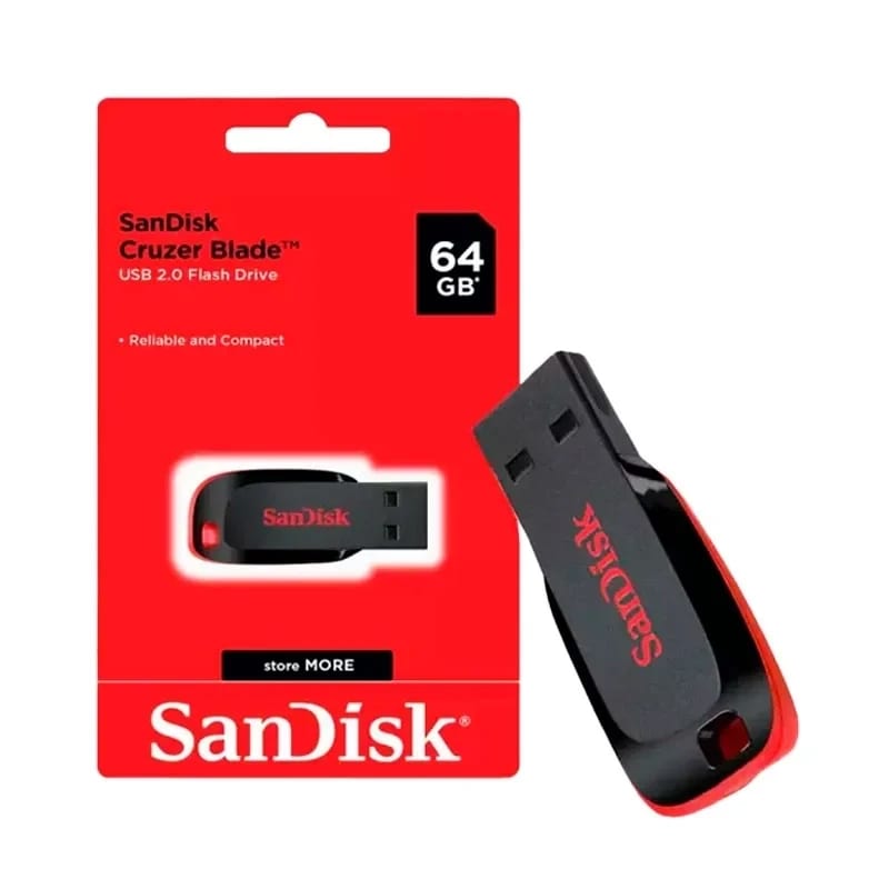 Pendrive Sandisk Cruzer Blade 2.0 64 Gb