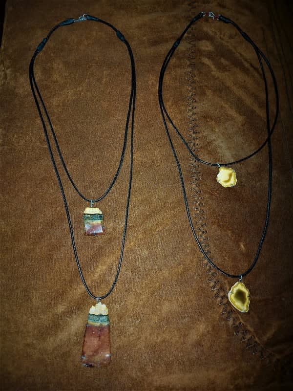 Collar Agata X2 u. Doble Cordon Bijou 2mm Negro