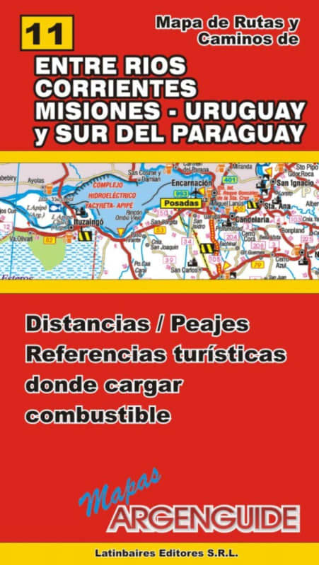 Mapa de Entre Ríos Corrientes y Misiones Mesopotamia