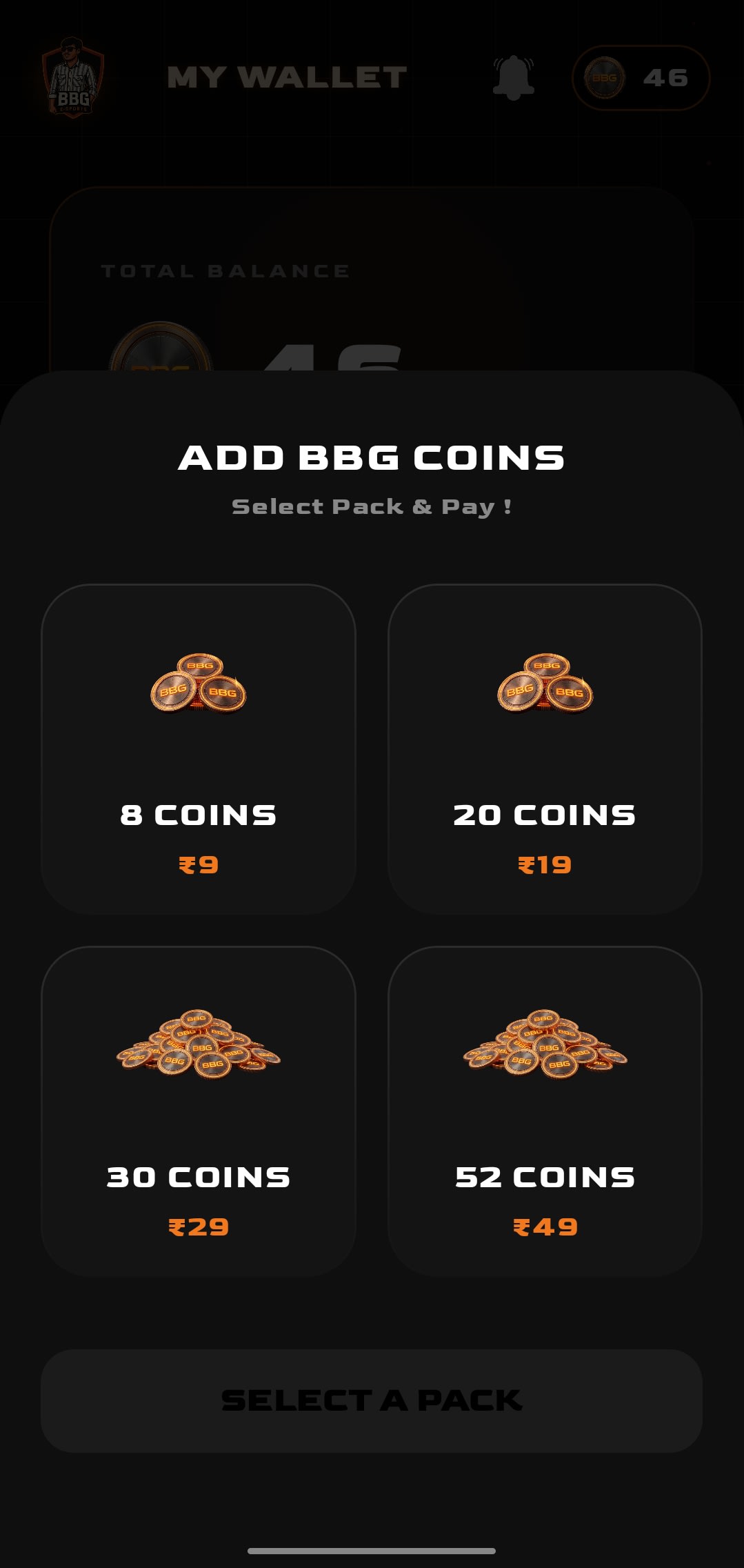 bbg esports wallet