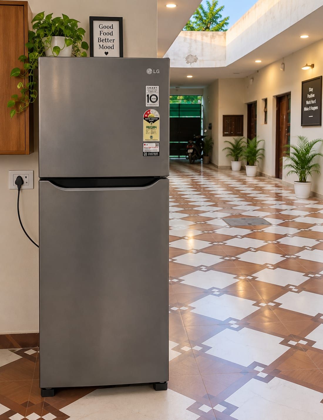 Refrigerator facility at Sarab PG in Gharuan near Chandigarh University