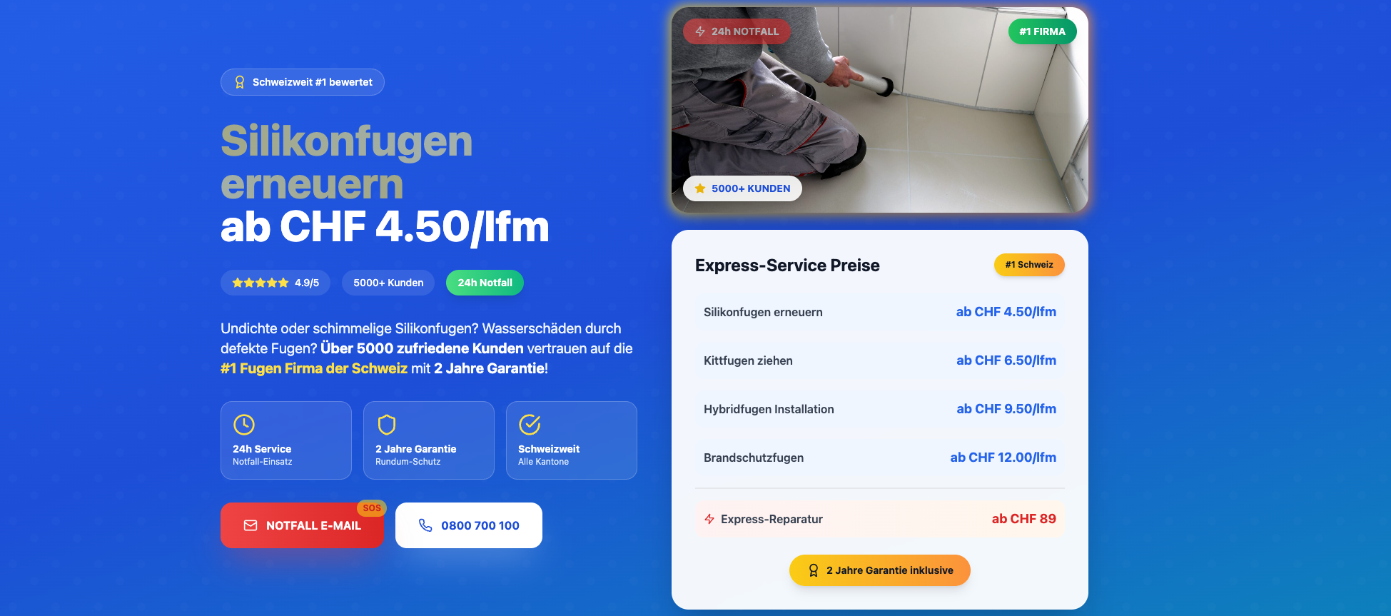 Fugen Profis Ch Webseite Screenshot