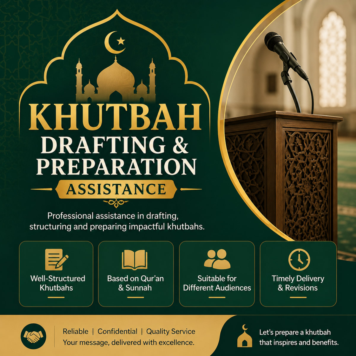 Online Khutbah Preparation Help for Imams