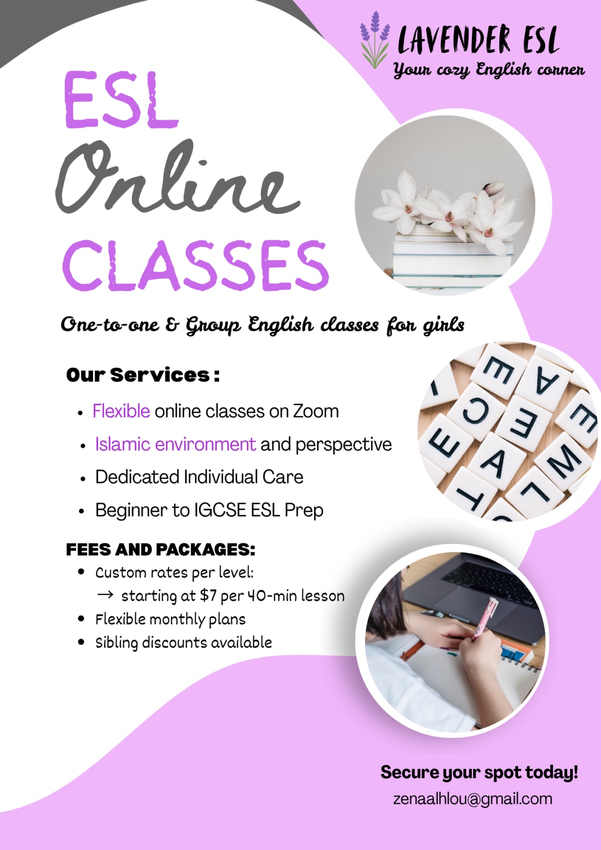 English as a Second Language teacher, Islamic Studies Teacher