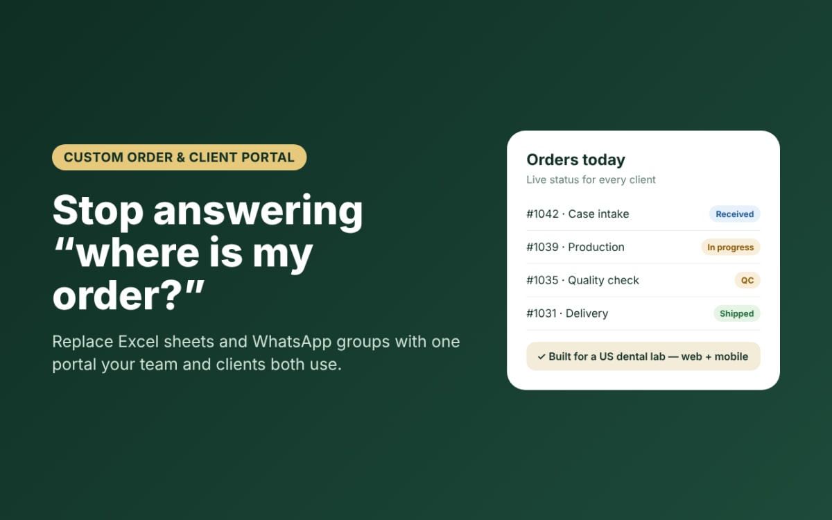 I will build a custom order tracking and client portal for your business