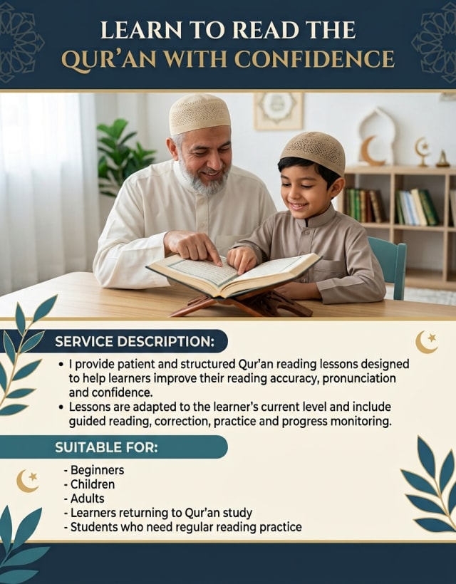 I will teach beginners to read Arabic confidently and correctly