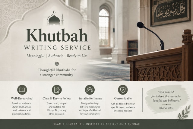 will write meaningful Islamic Khutbahs for Imams