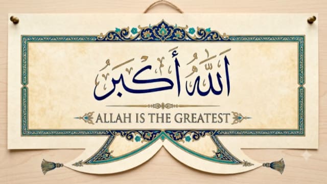 Allahu Akbar (Calligraphy Banner)