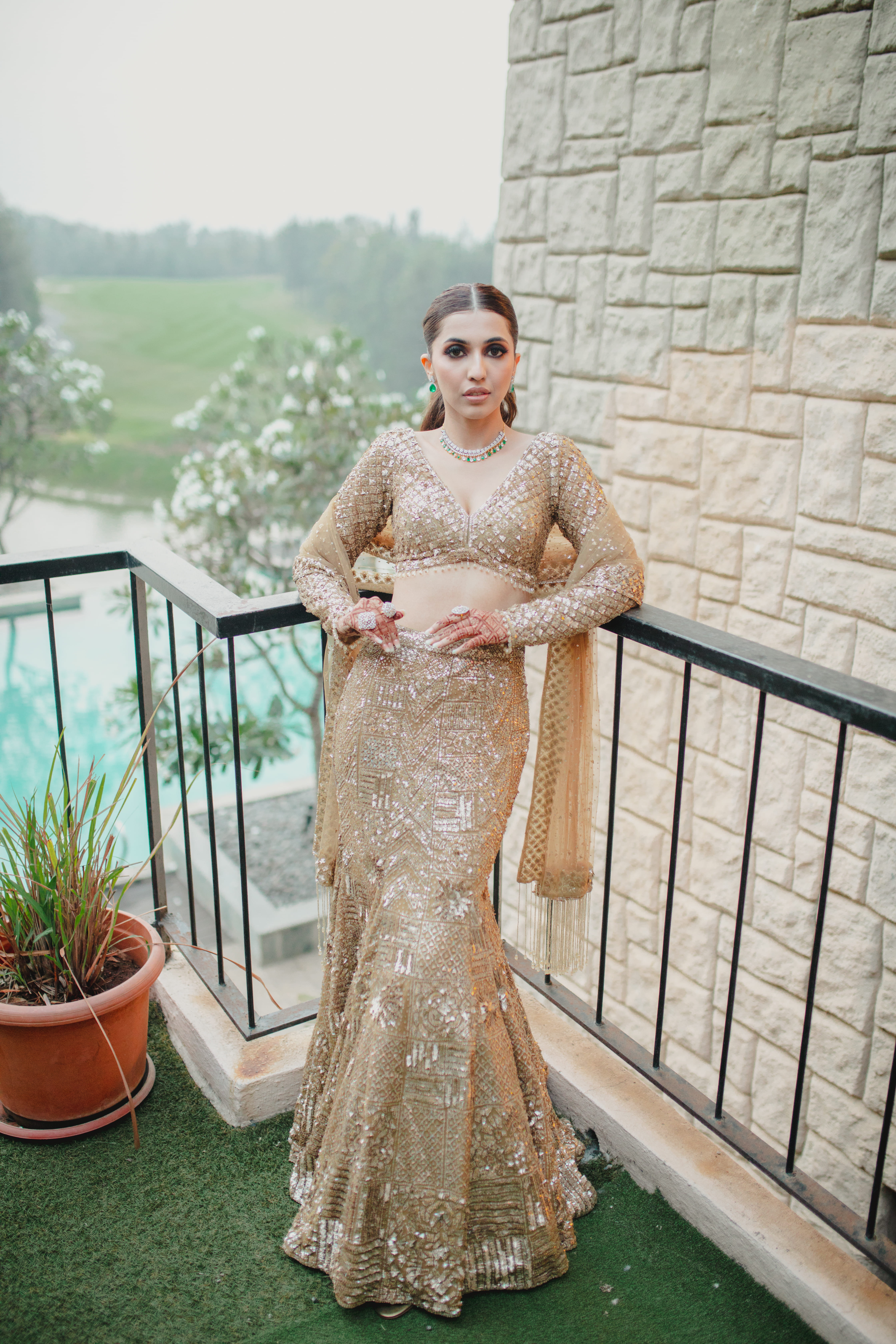 Bride and groom portrait - wedding