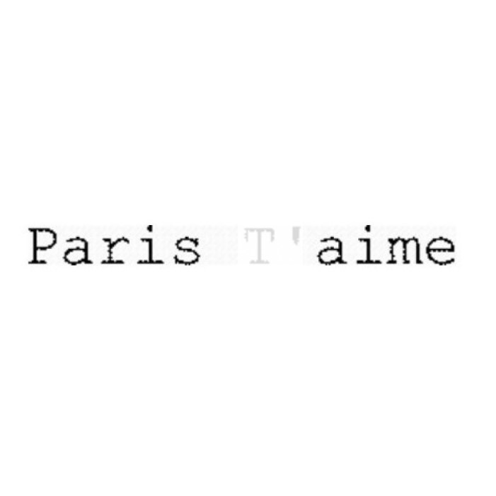 Reconstruction analytique du signe PARIS T’AIME.
