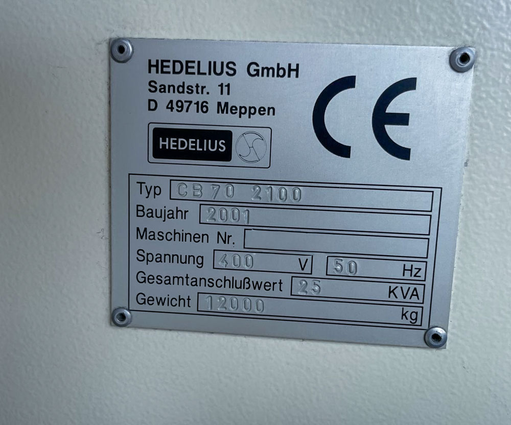HEDELIUS CB70 2100 (2001) – vista 17
