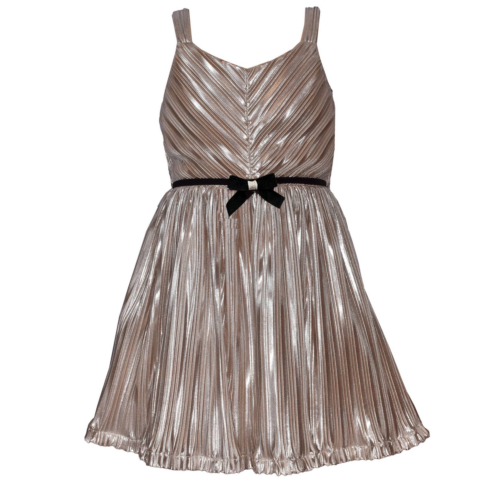 shimmer pleated party dress