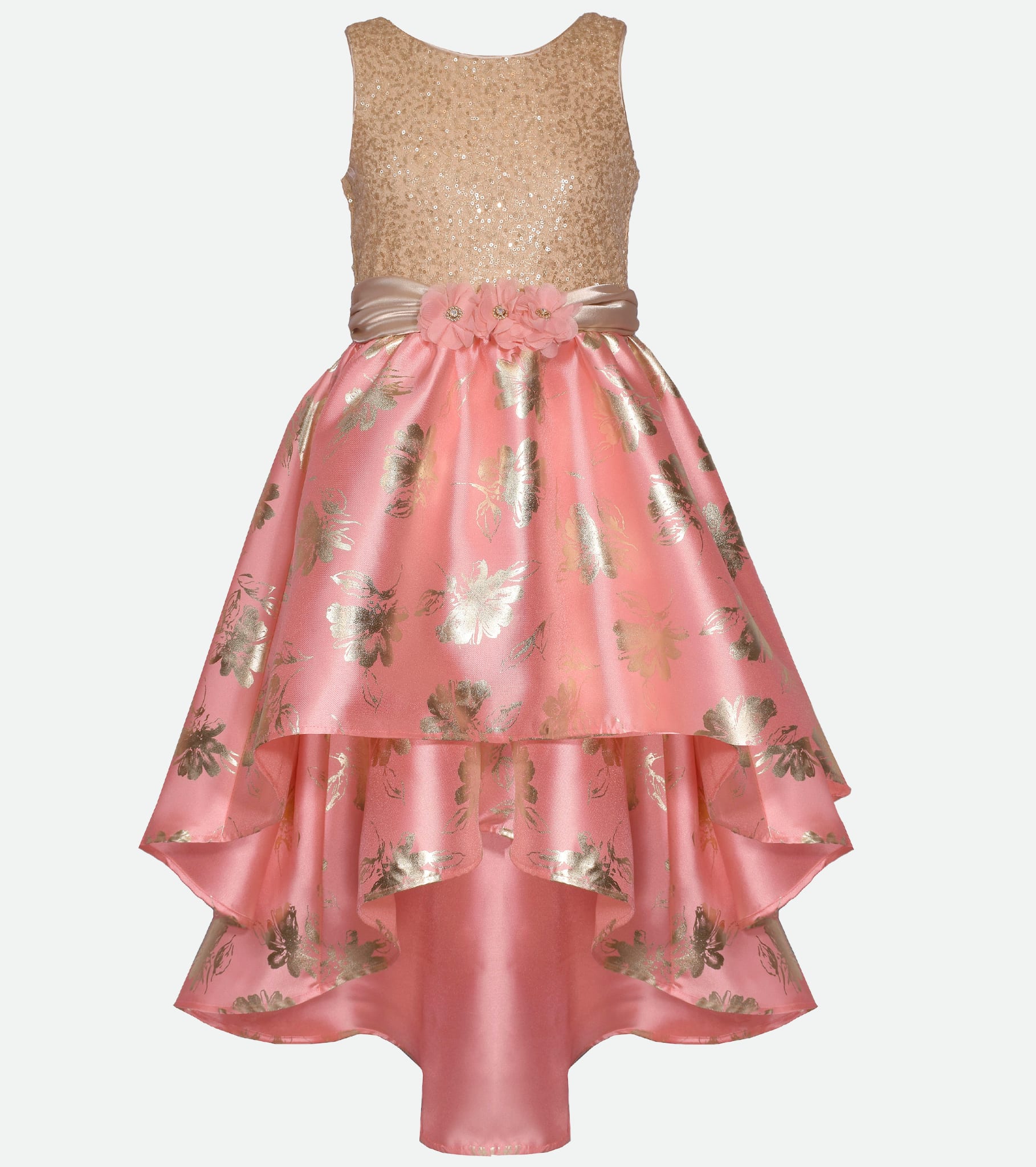 Elegant Floral High-low dress