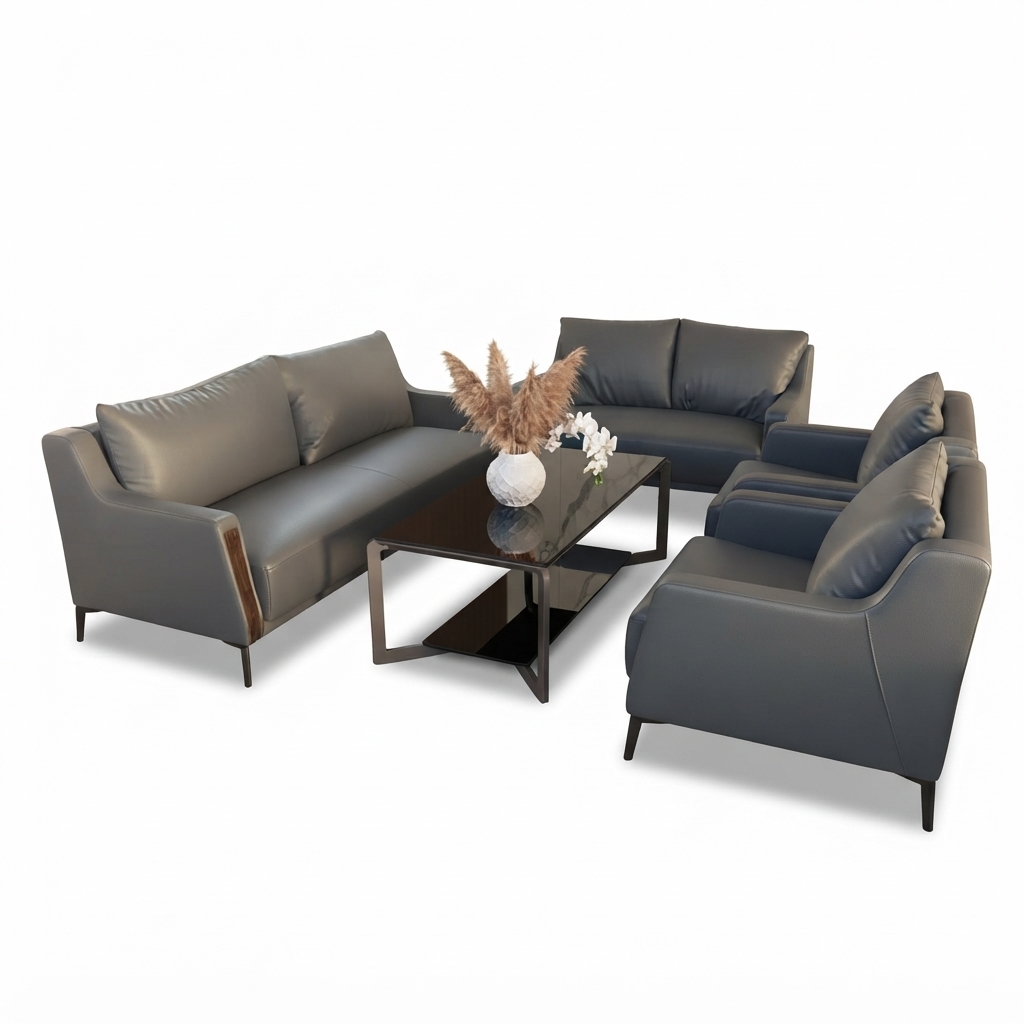 Ensemble Salon Complet Cuir 7 Places