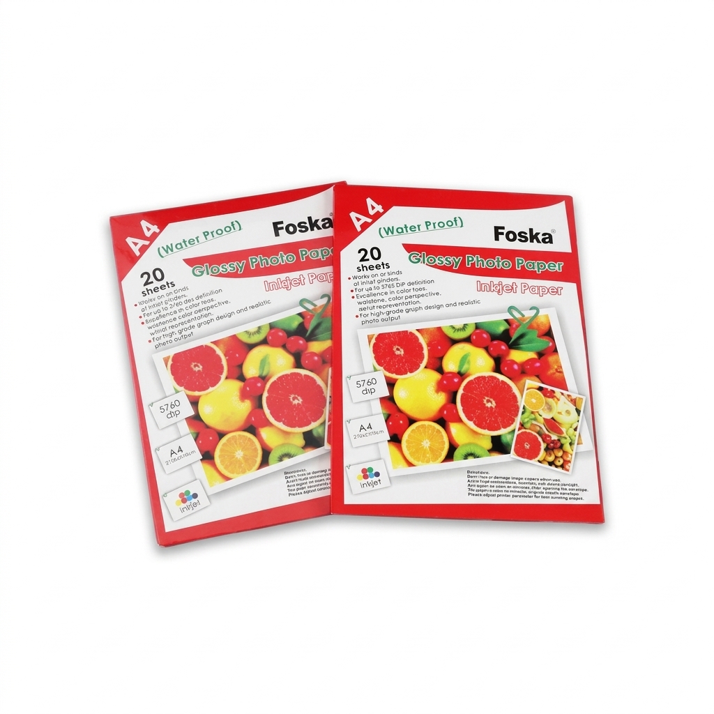 Papier photo brillant A4 80 g – Paquet de 20 feuilles