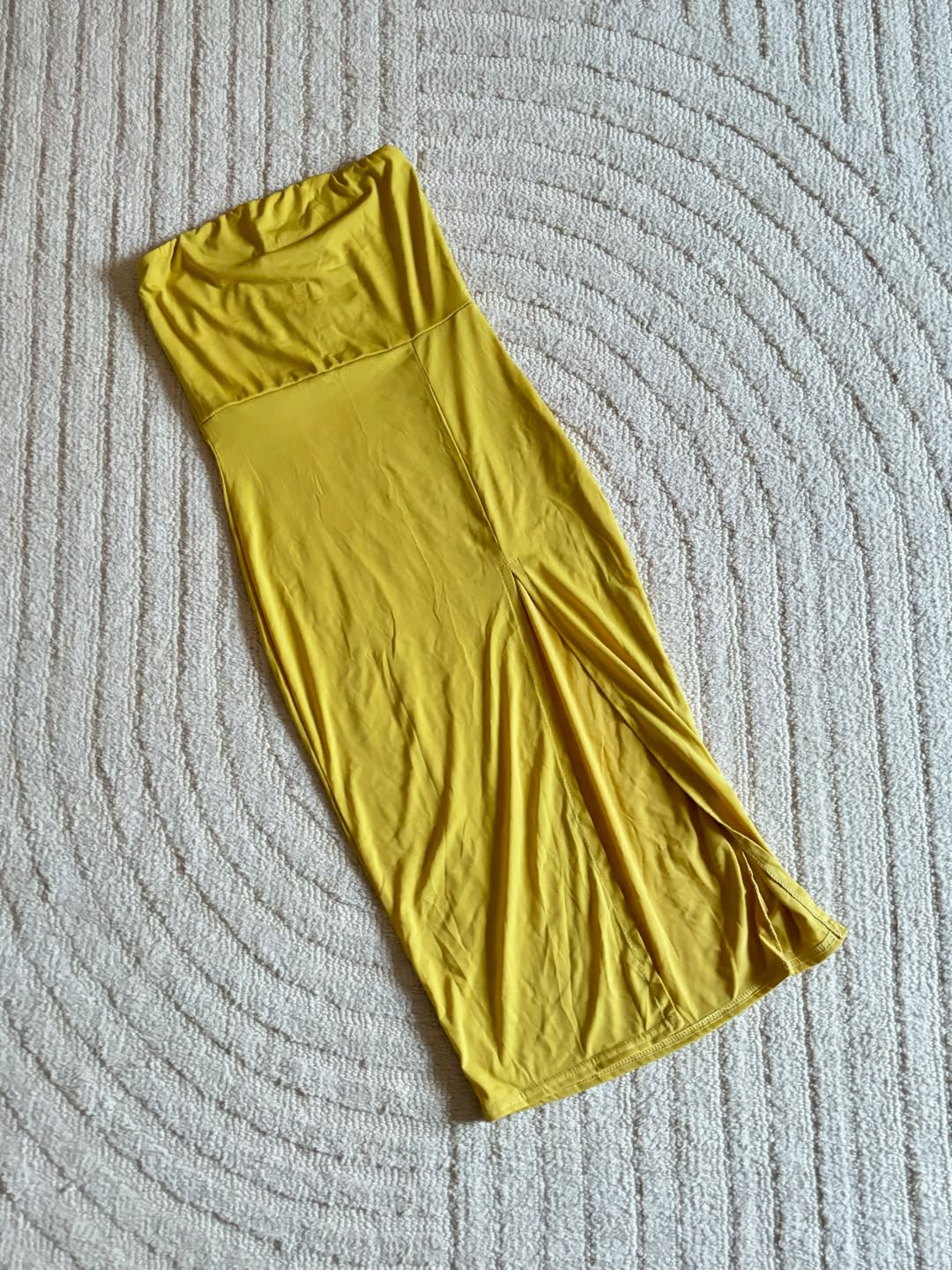 Boohoo Yellow Tube Dress