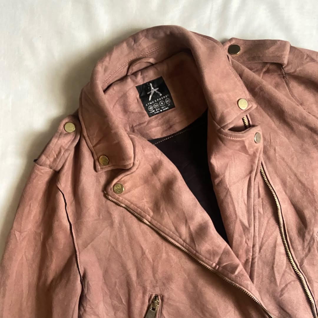 Asymmetric Zipper Suede Jacket