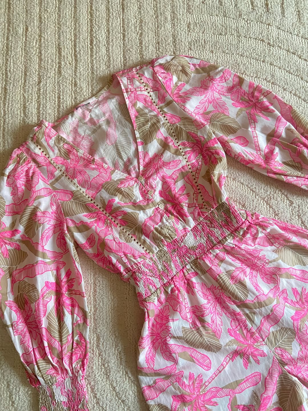 Pink Tropical Romper