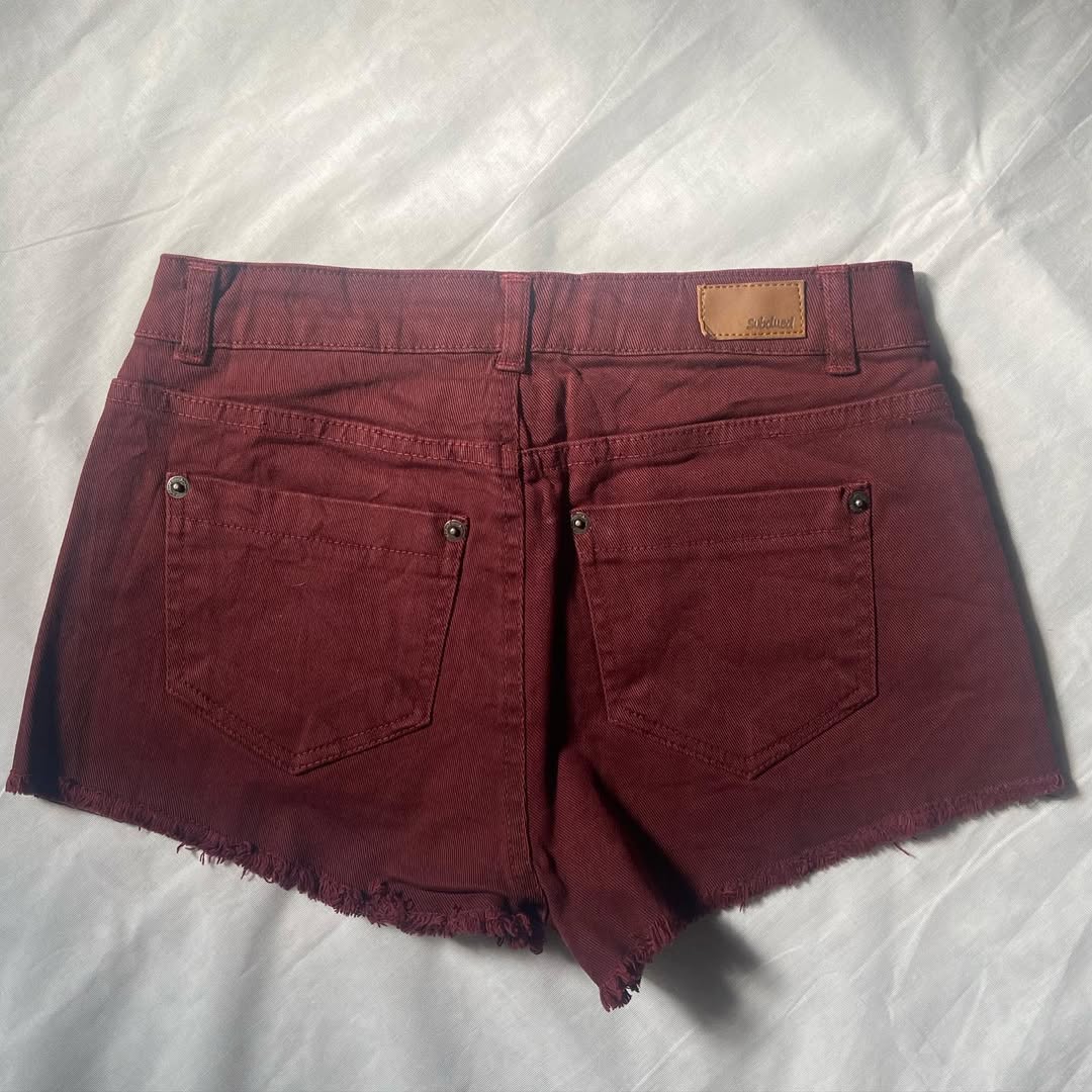 Branded High Waist Denim Shorts Waist