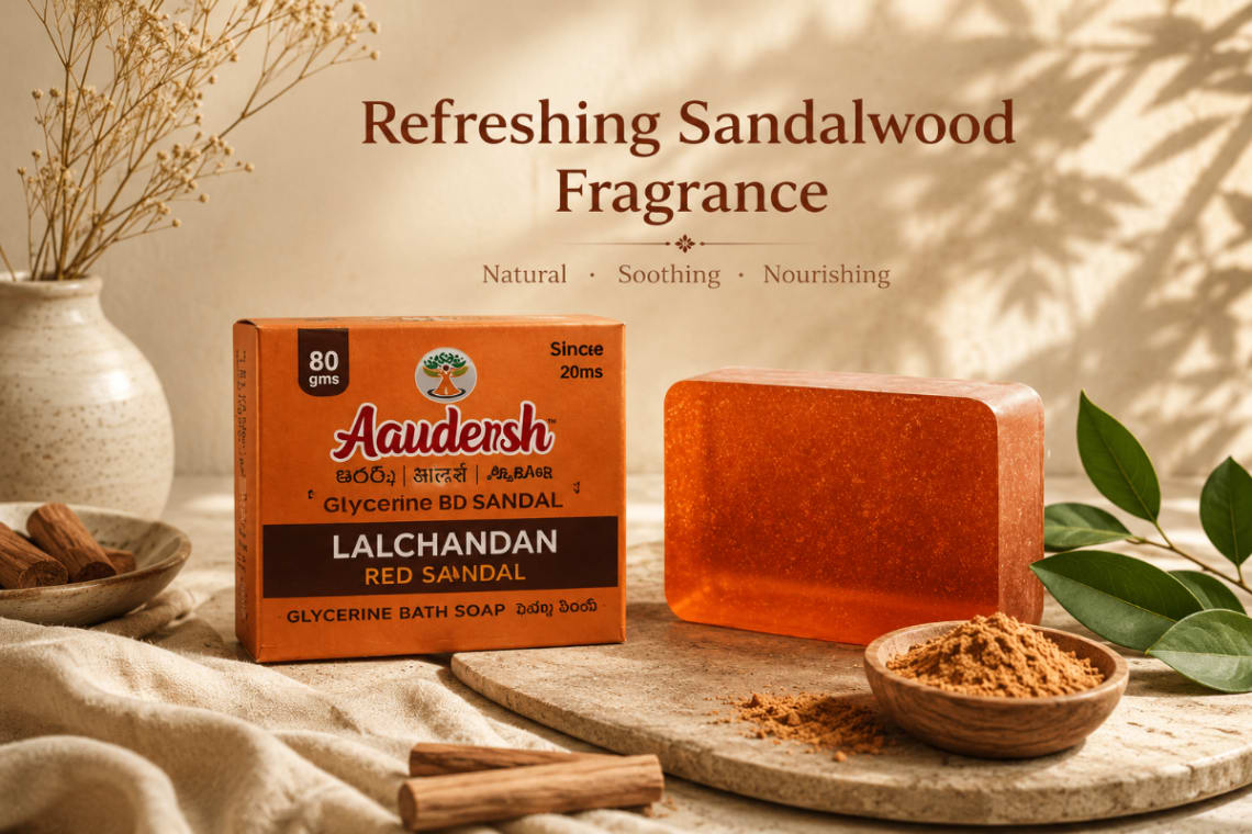 Red sandal wood herbal soap · Everyday Essential