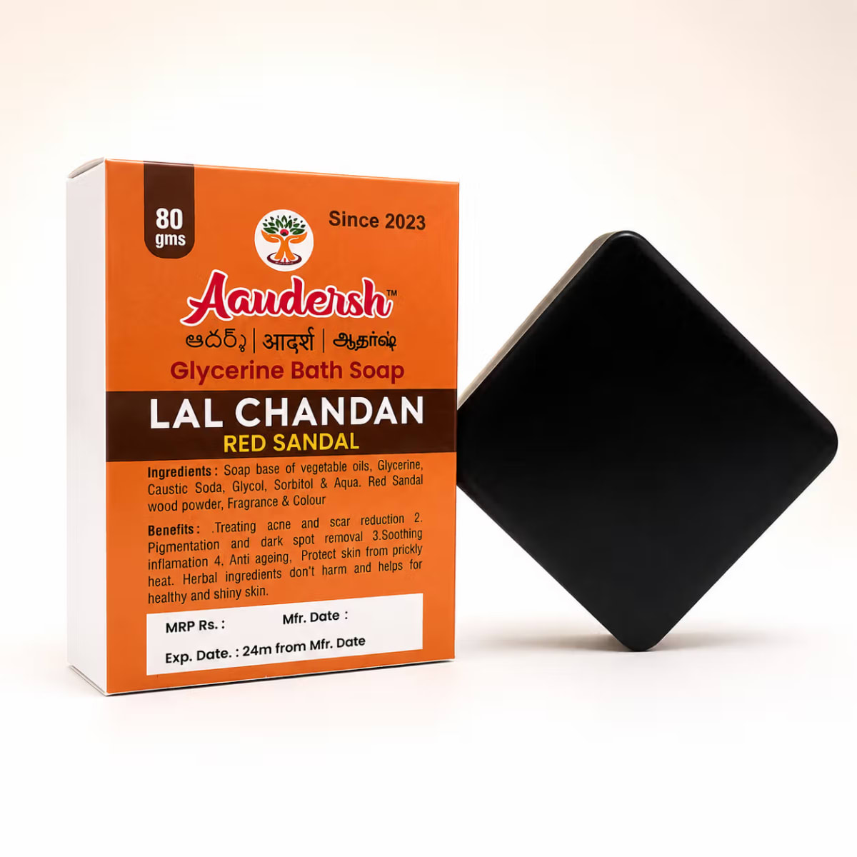 AAUDERSH LAL-CHANDAN(RED SANDAL) SOAP · Aaudersh Lal Chandan Red Sandal Glycerine Bath Soa...