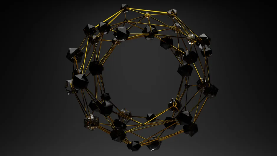 An abstract representation of a blockchain network