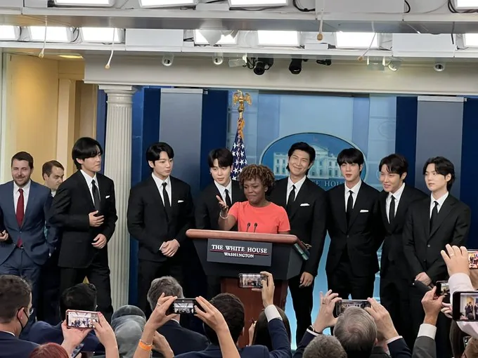 A licensed photo of the K-pop group BTS