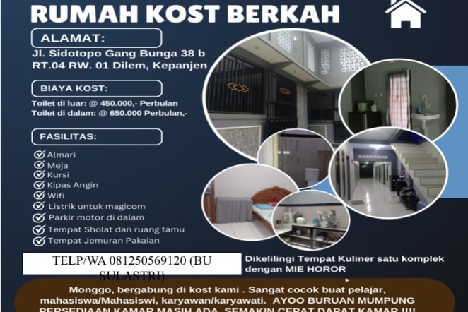 Kost berkah pak ali - Sewa di Malang