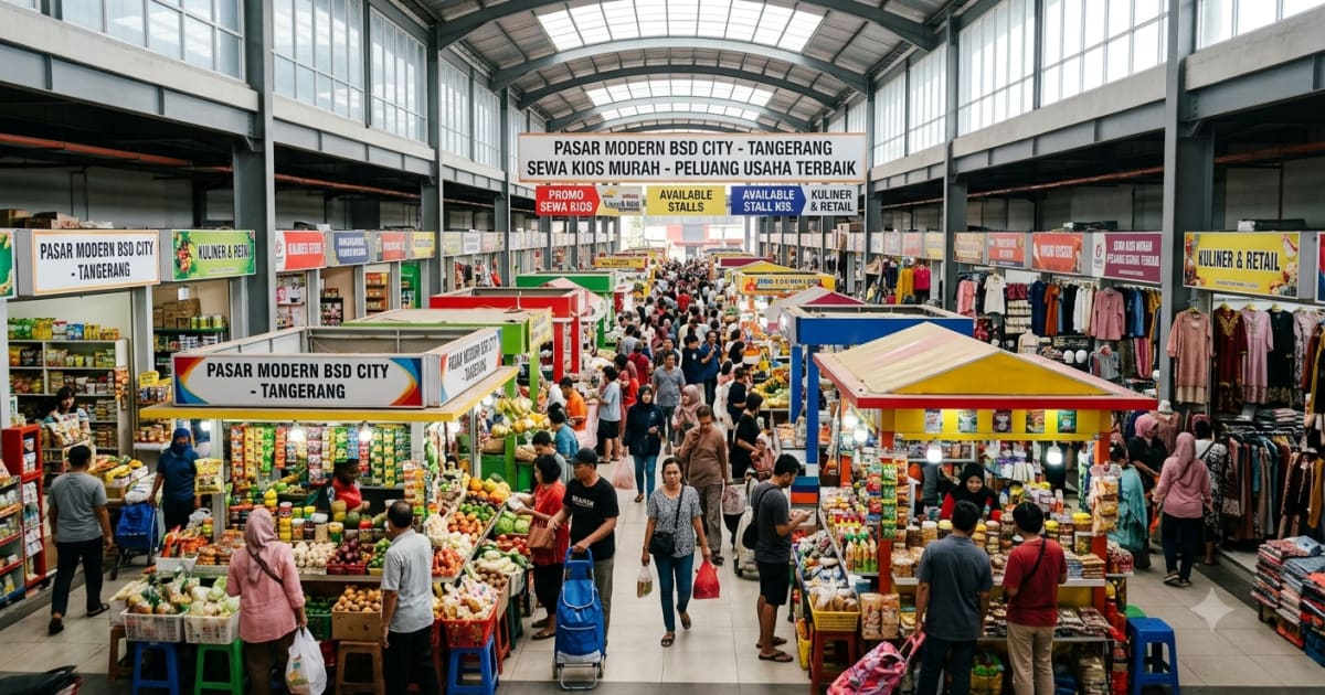 Rekomendasi Sewa Kios Murah di Pasar Modern BSD City Tangerang