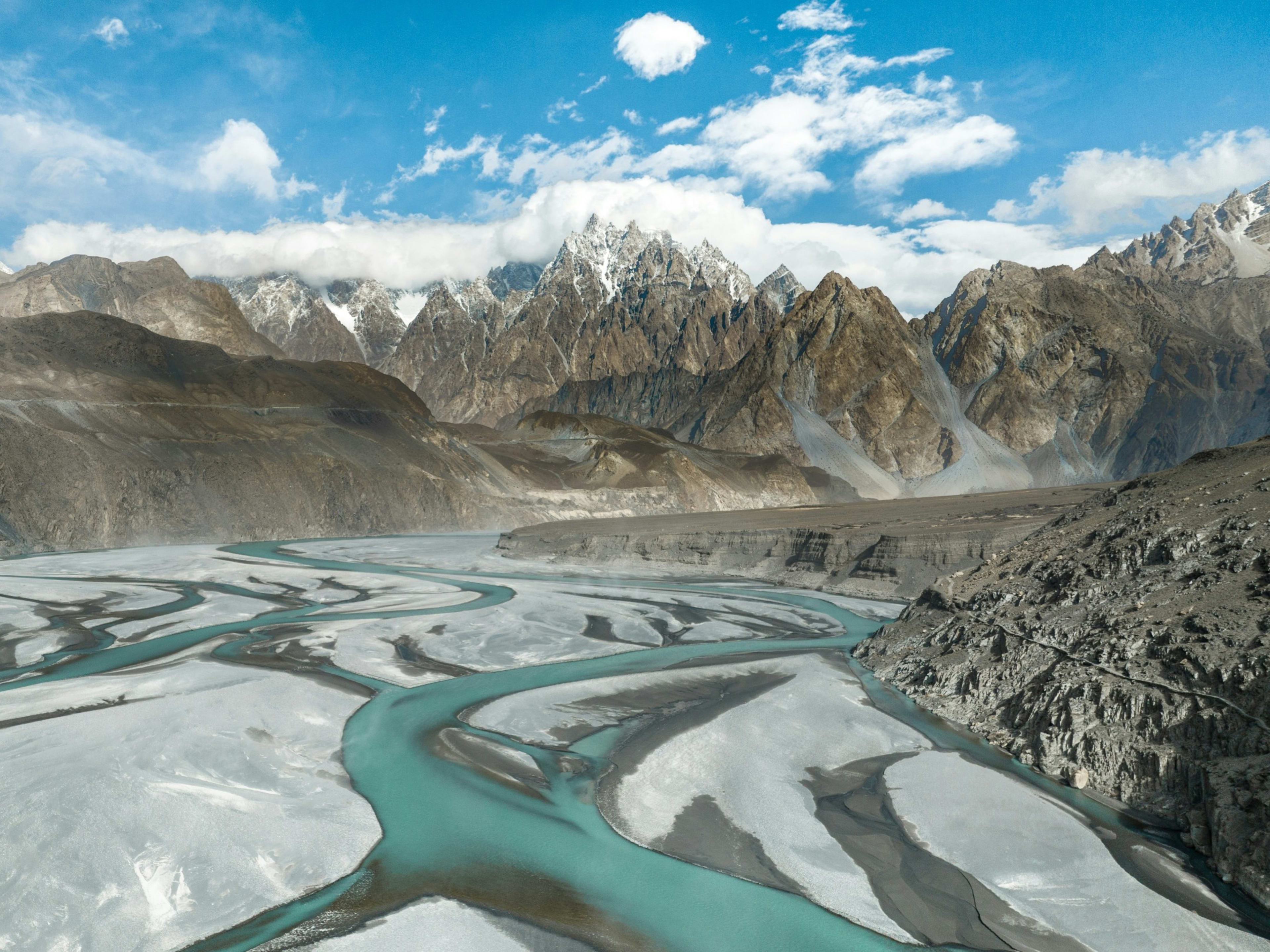 Hunza Valley aerial view