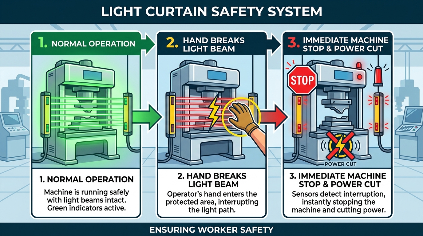 How a light curtain works?