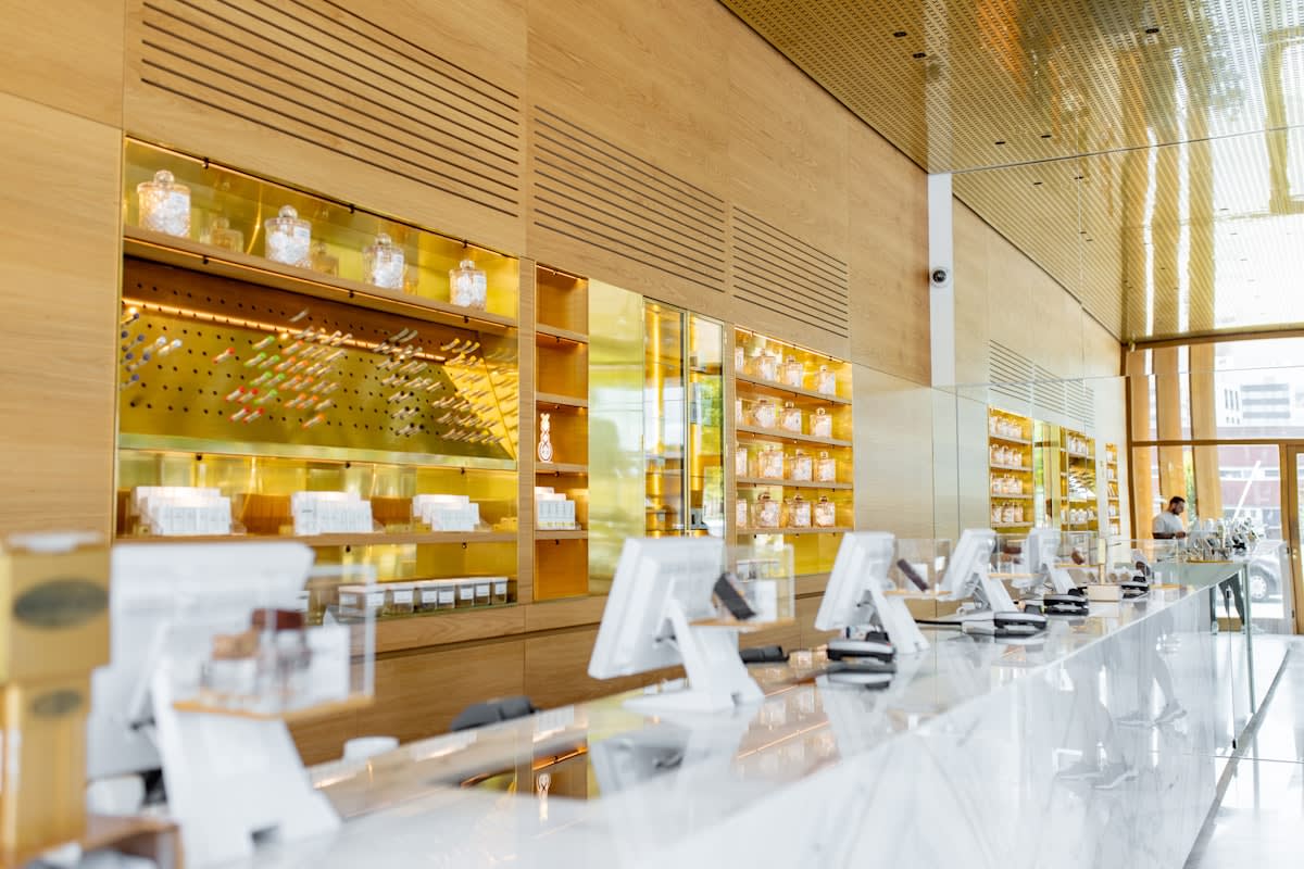 High end jewelry store interior